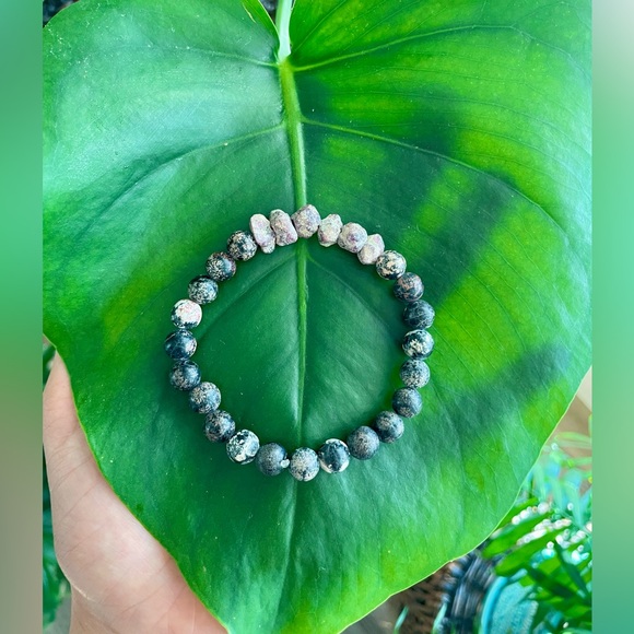 Rough Ruby & Jasper Bracelet - Picture 1 of 4